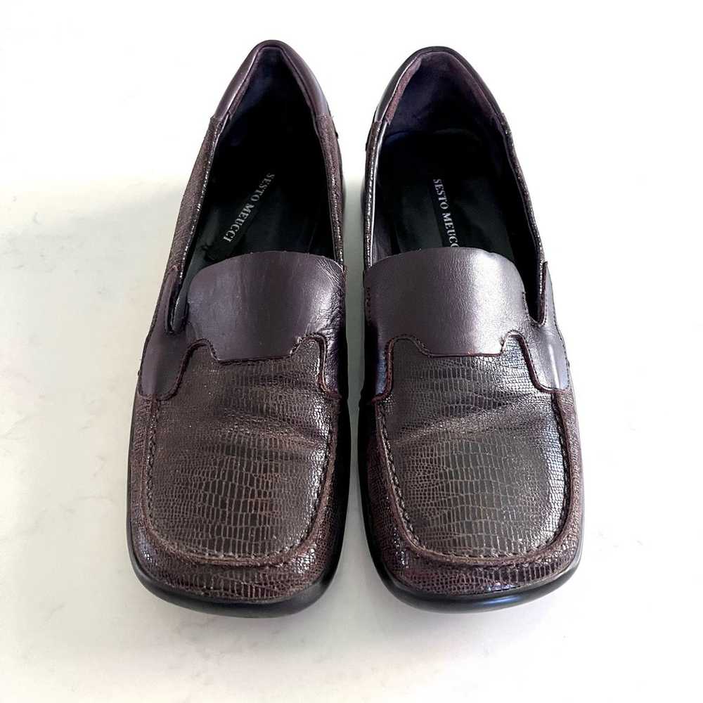Sesto Meucci brown square toe shoes size 8 1/2 - image 2