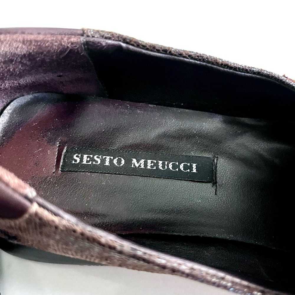 Sesto Meucci brown square toe shoes size 8 1/2 - image 6