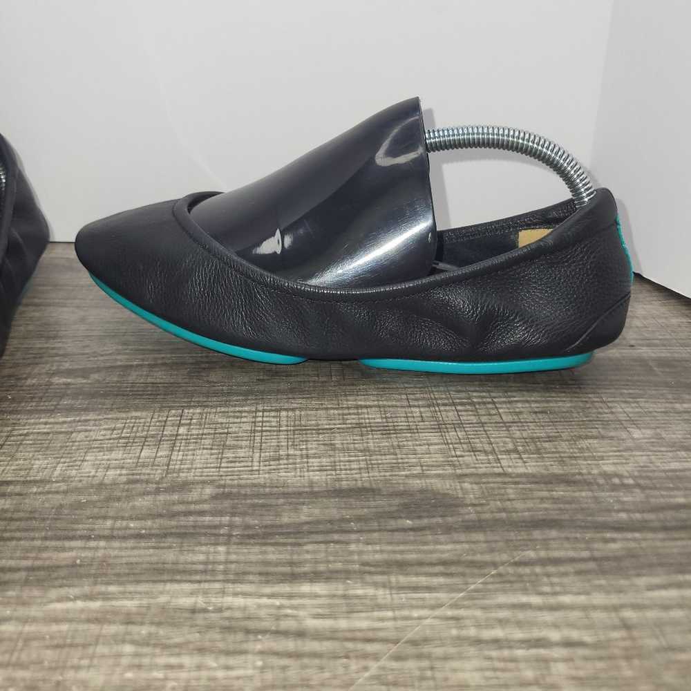 Tieks By Gavrieli Black Ballet Flats With Teal So… - image 2
