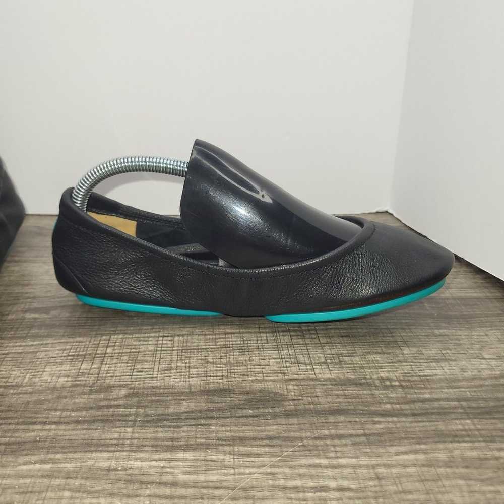 Tieks By Gavrieli Black Ballet Flats With Teal So… - image 3