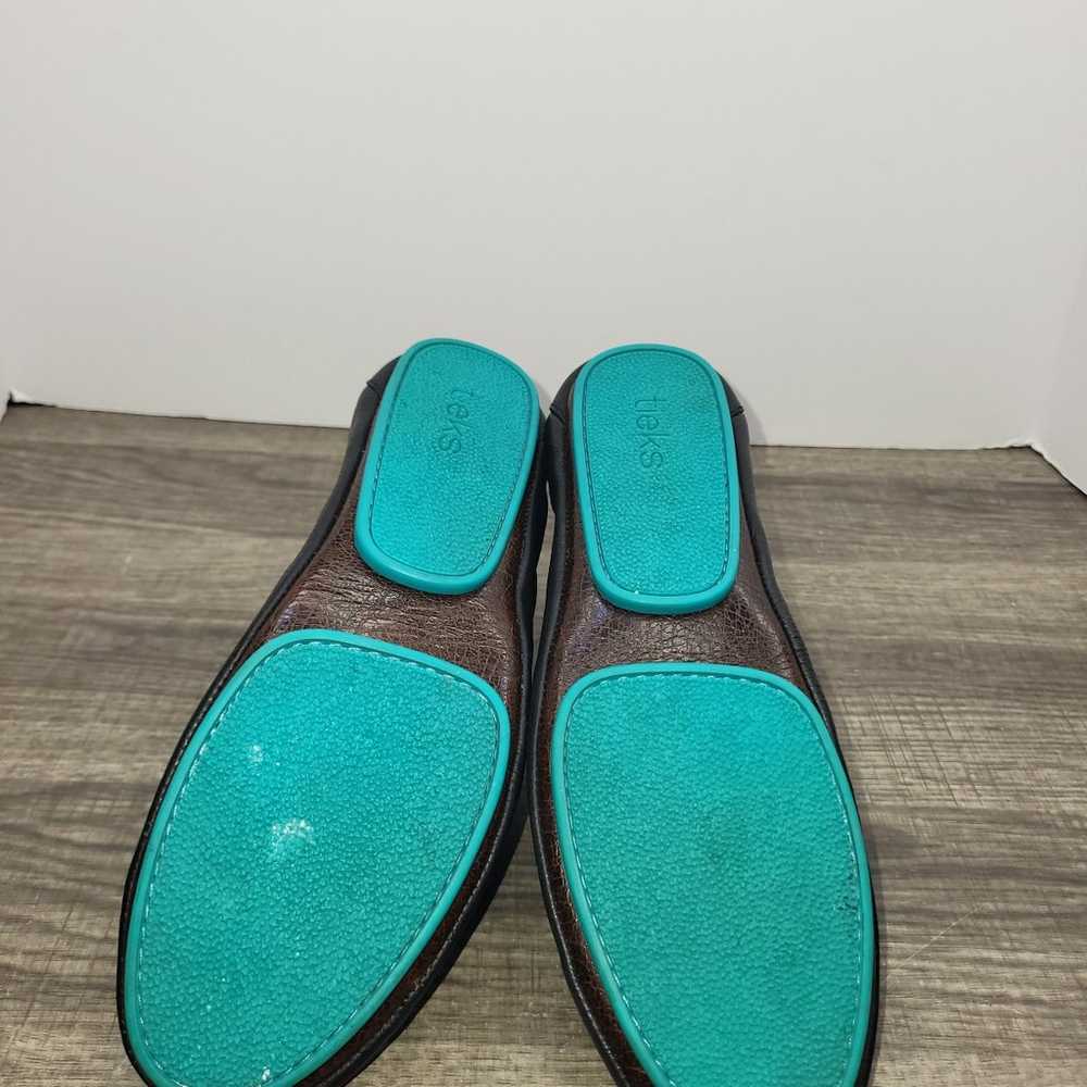 Tieks By Gavrieli Black Ballet Flats With Teal So… - image 6