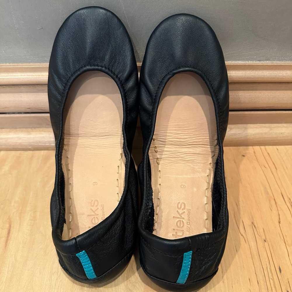 TIEKS Gavrieli Black Leather Ballet Flats Shoes S… - image 2