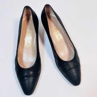 SALVATORE FERRAGAMO  leather pumps heels
