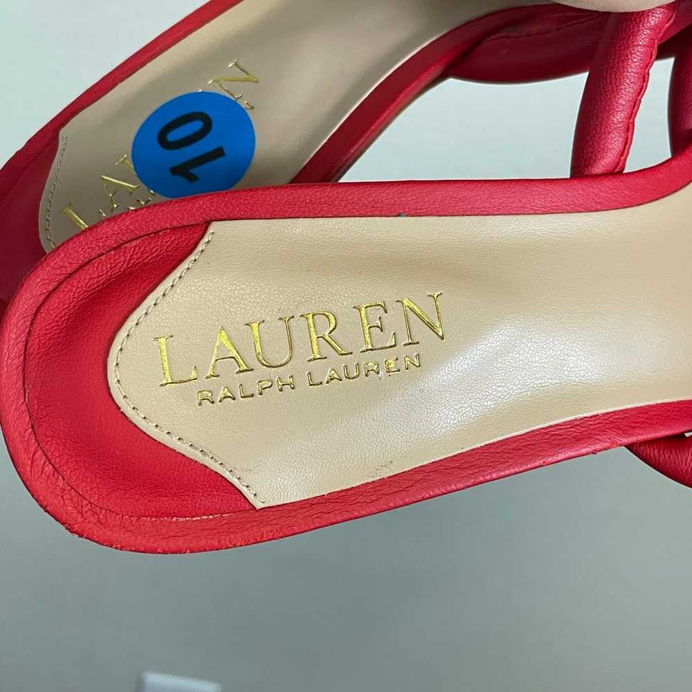 Lauren Ralph Lauren Puffed Up Leather Heeled Sand… - image 6
