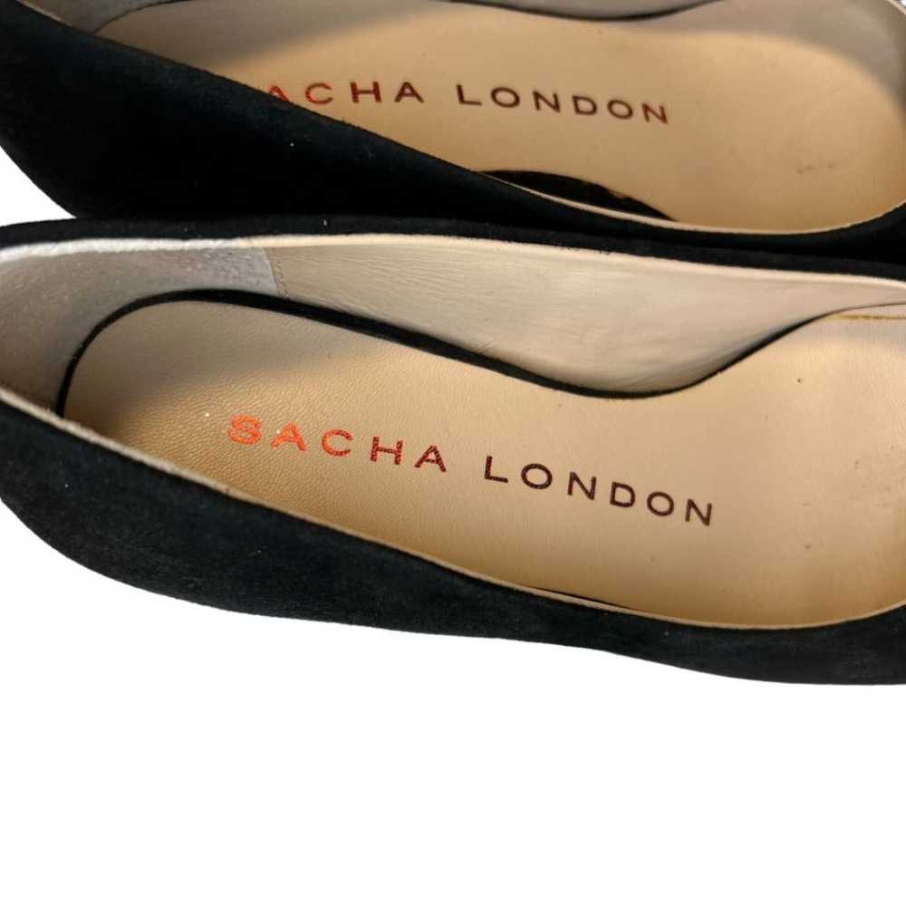 Sacha London Women's Black Suede Pump Detailed He… - image 11