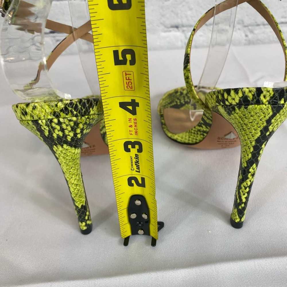 #SCHUTZ Snake Skin Neon Heels Size 7.5 - image 2