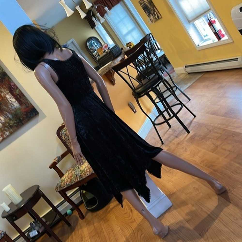 Dark Fairy Gothic Pixie black velvet S dress nwot… - image 11