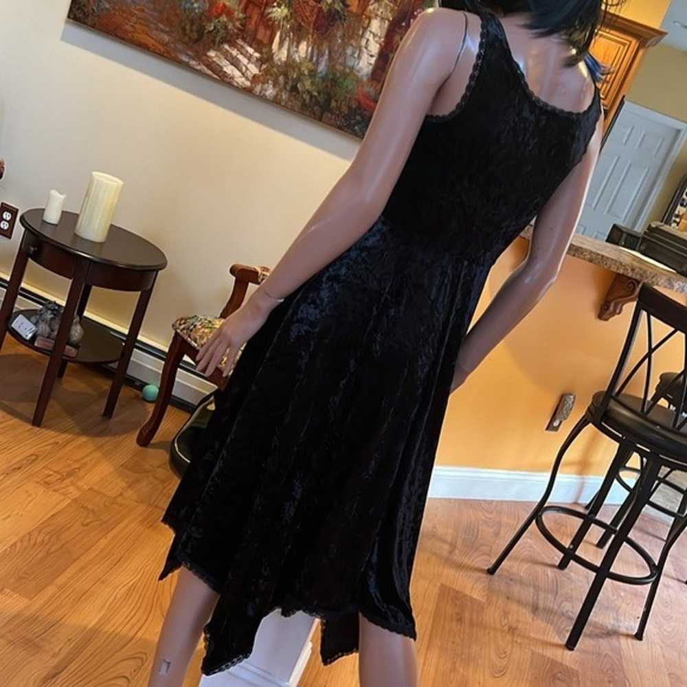 Dark Fairy Gothic Pixie black velvet S dress nwot… - image 12