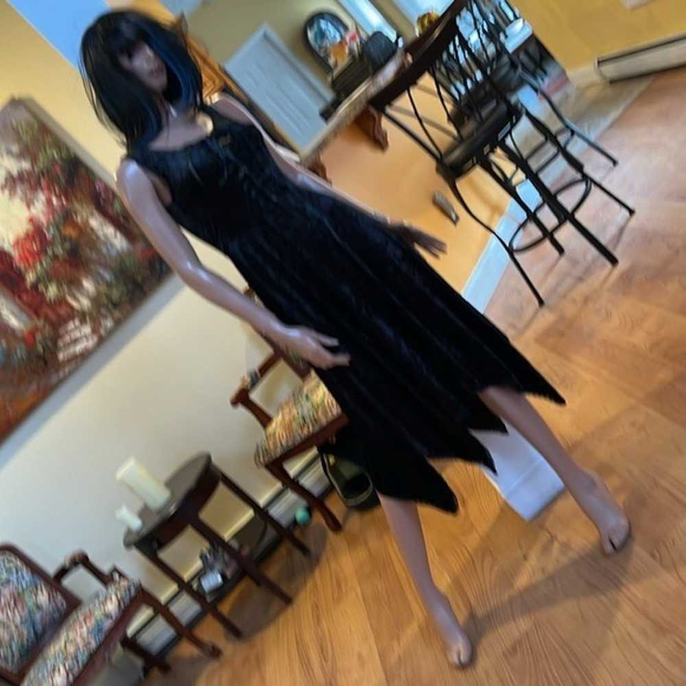 Dark Fairy Gothic Pixie black velvet S dress nwot… - image 4
