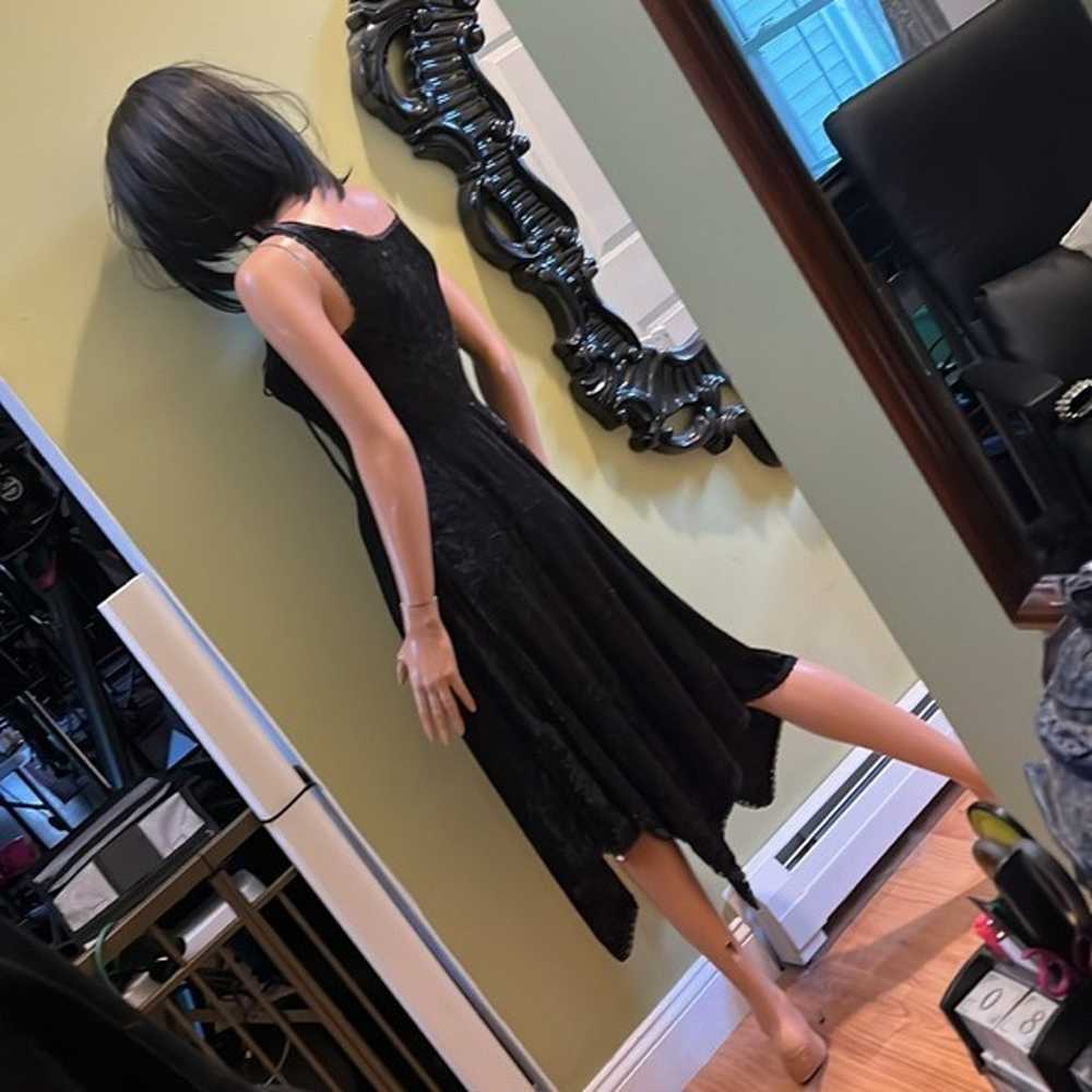Dark Fairy Gothic Pixie black velvet S dress nwot… - image 8