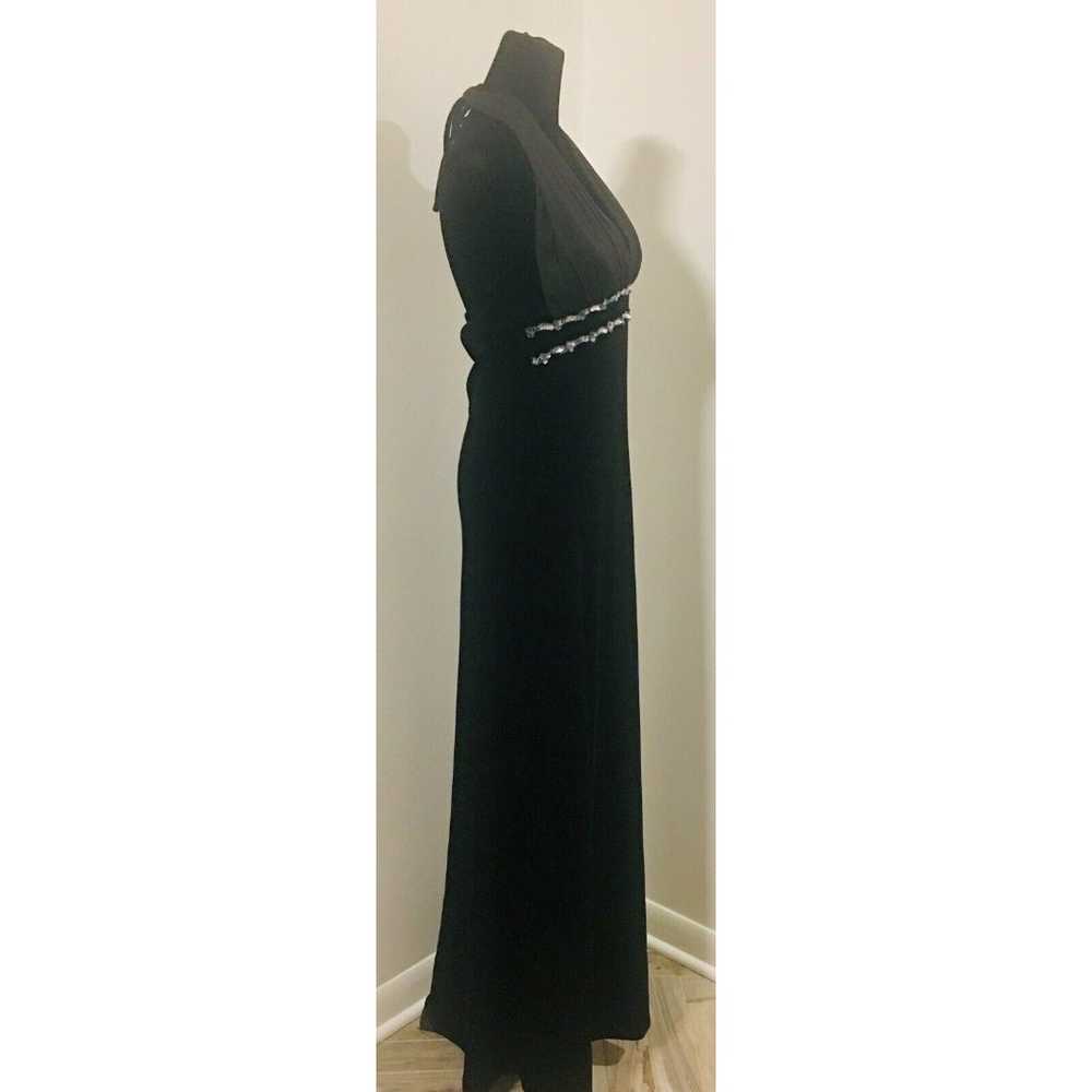 JUMP APPAREL Vntg Black Stretch Velvet Maxi Dress… - image 2