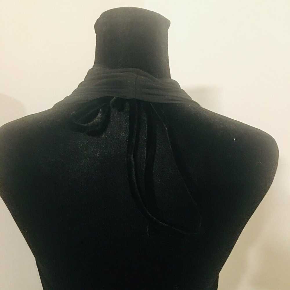 JUMP APPAREL Vntg Black Stretch Velvet Maxi Dress… - image 4