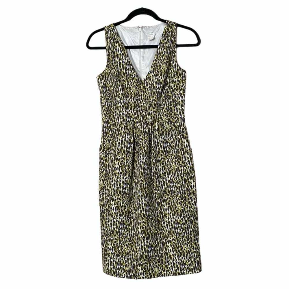 J. Crew Fabiola Abstract Leopard Sheath Dress Siz… - image 1