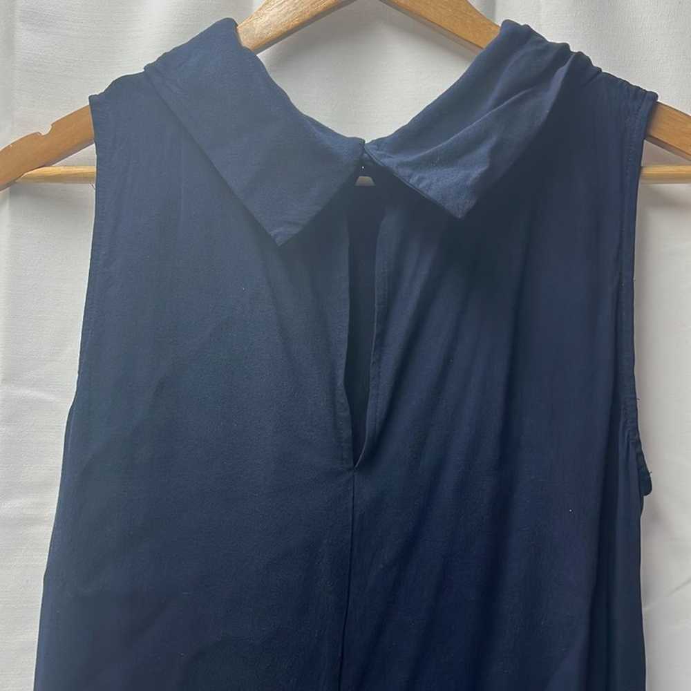 Boden Navy Blue Viscose Collar Back Dress- 8 - image 5