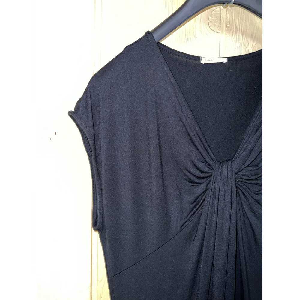 Twist Front Maxi DRESS Black Jersey Super Soft Kn… - image 4