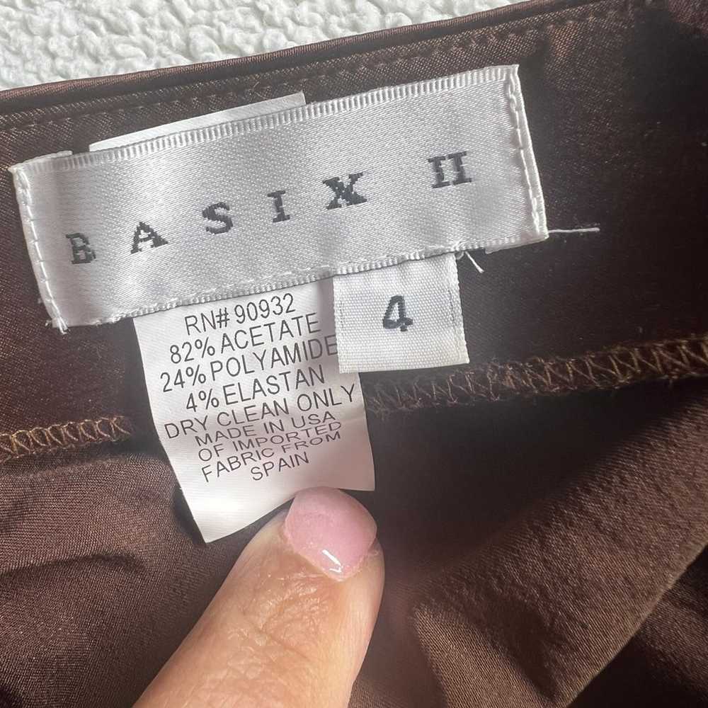 Basix II BROWN SATIN DRESS SIZE 4 - image 5