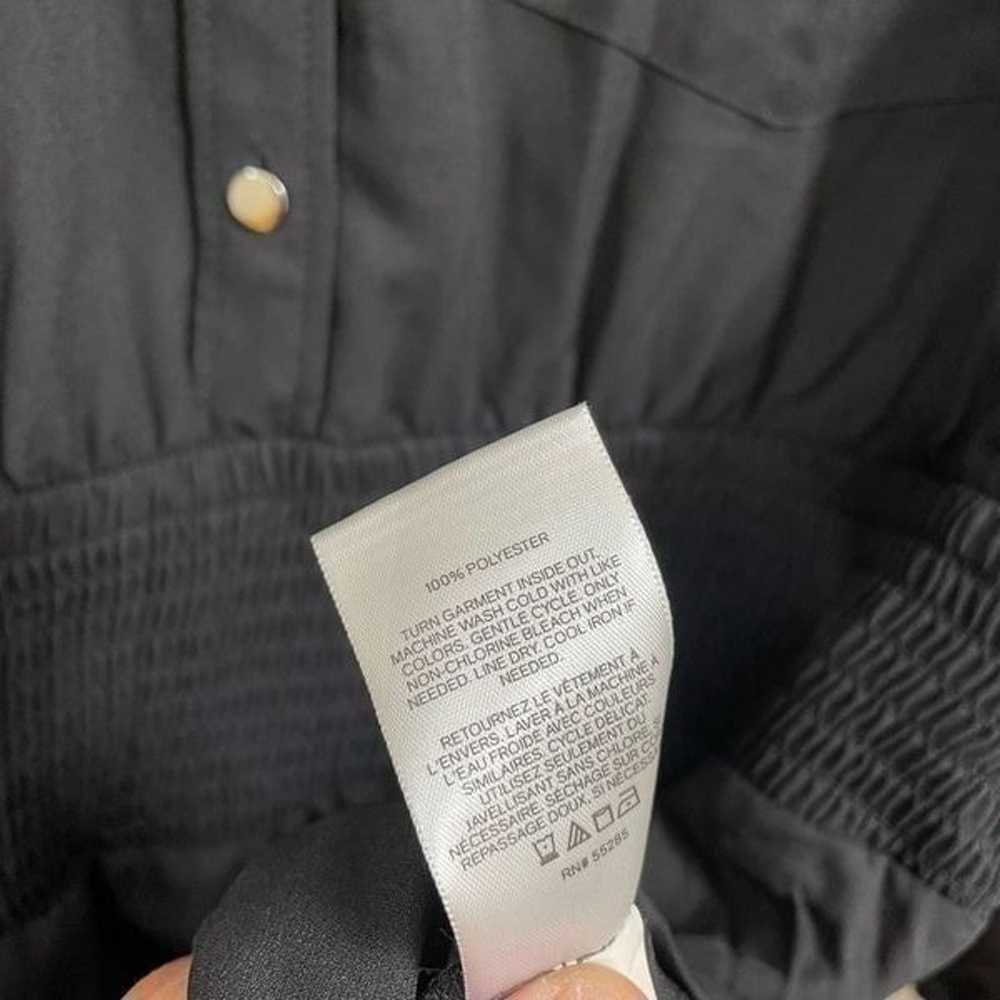 Express Black Long Sleeve Button Up Silver Studde… - image 6