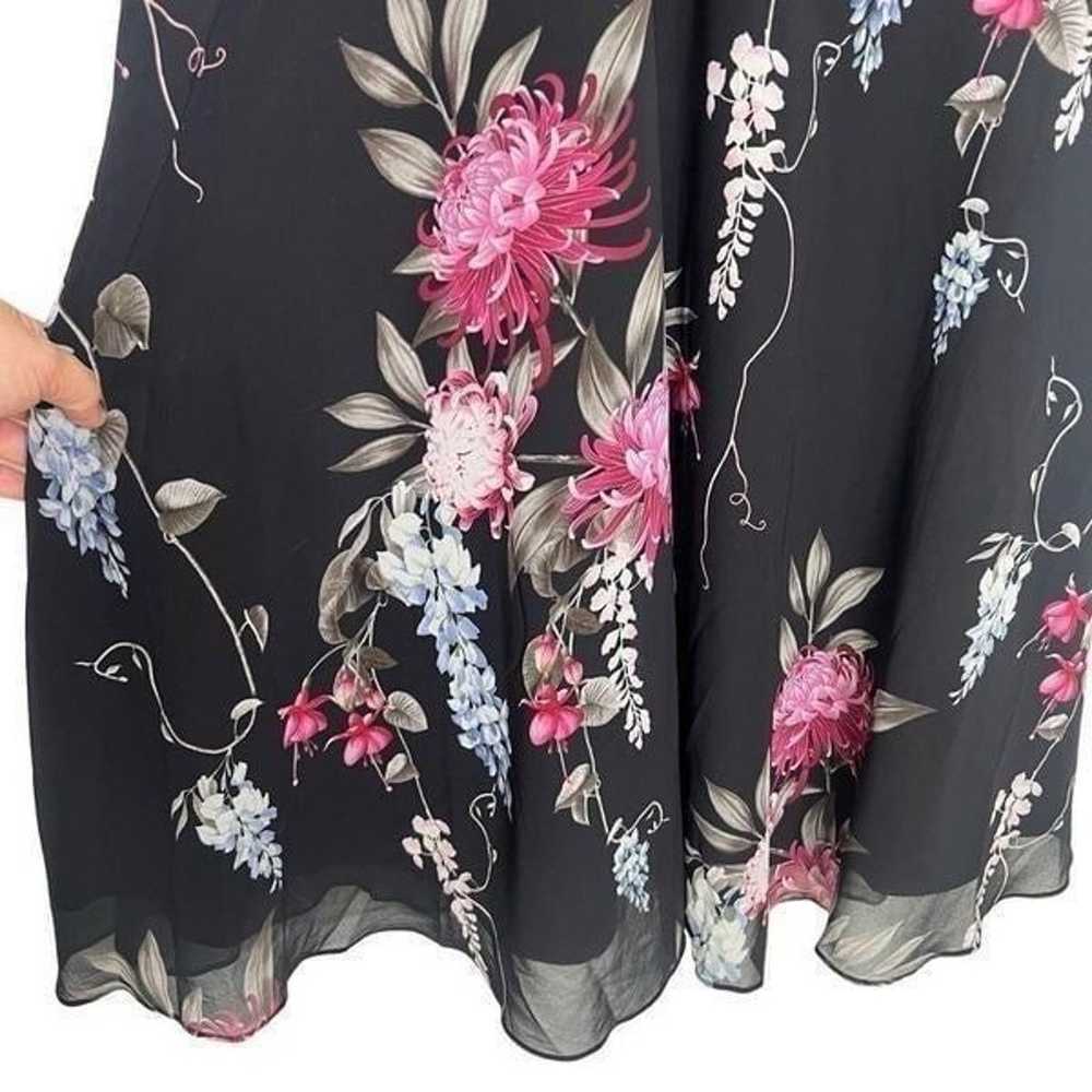 City Chic Black Floral Chiffon Flutter Sleeves Dr… - image 7