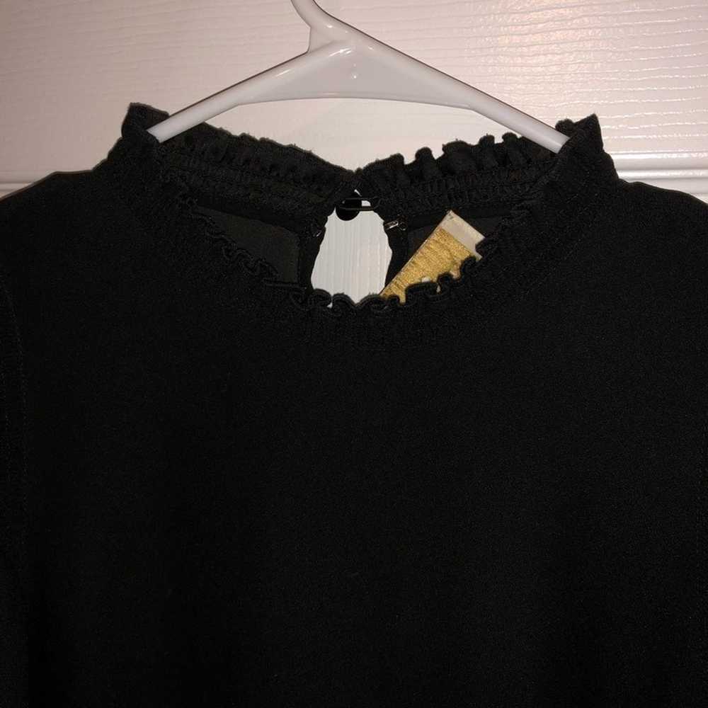 Kate Spade Black Ruffle Sleeve Midi Dress - image 5