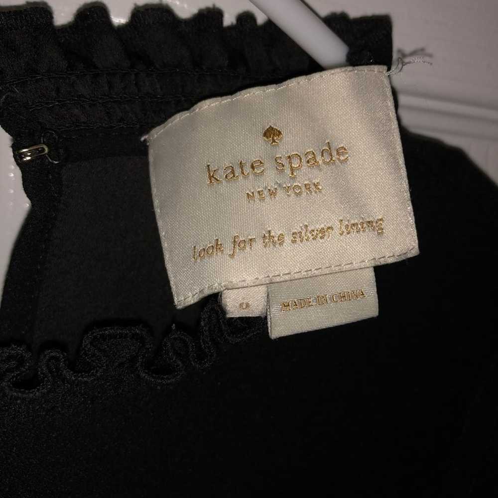 Kate Spade Black Ruffle Sleeve Midi Dress - image 6