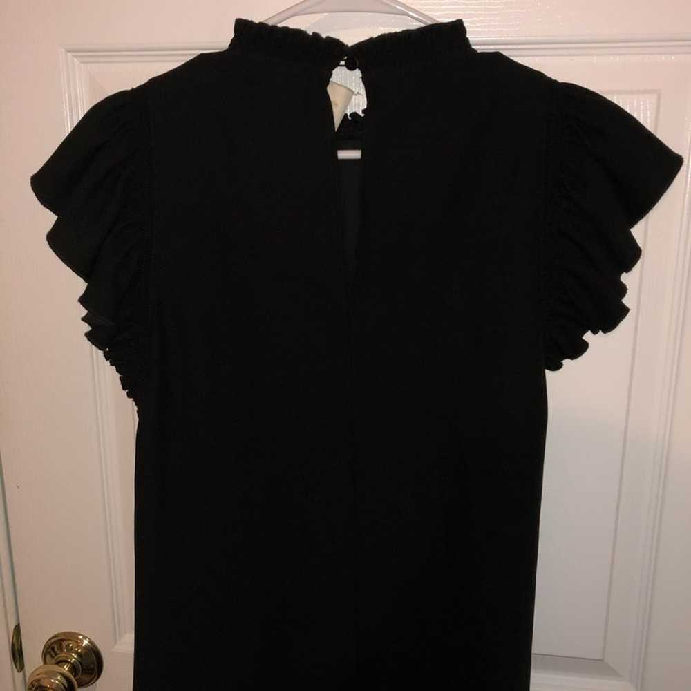 Kate Spade Black Ruffle Sleeve Midi Dress - image 8