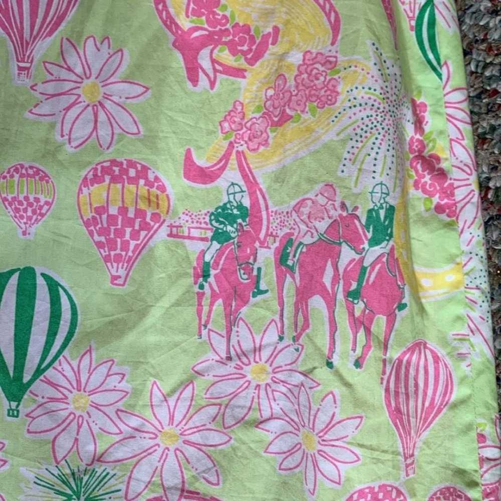 Lilly Pulitzer Derby Day Pink Green Print Cotton … - image 11