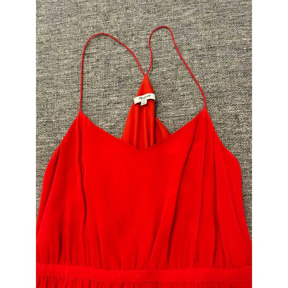 SUPER beautiful cute Madewell Red Silk Dress - Si… - image 2