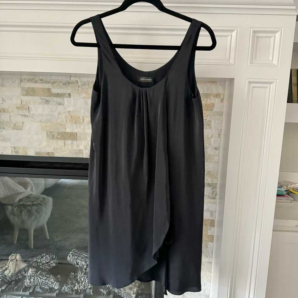 Wayne Cooper Silk Black Wrap Dress - image 1
