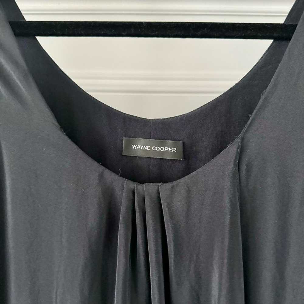 Wayne Cooper Silk Black Wrap Dress - image 2
