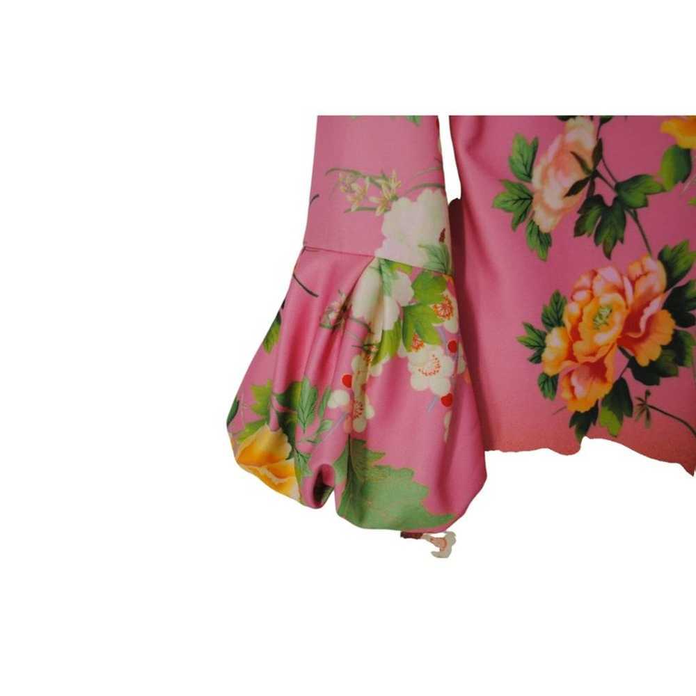 Womens Dress Midi A-line Puff Sleeve Pink Cherry … - image 5