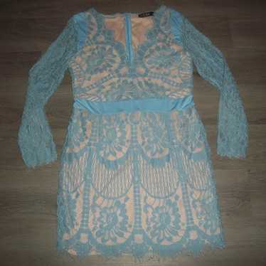 womens Dress. blue lace.lined.size 10.large. - image 1