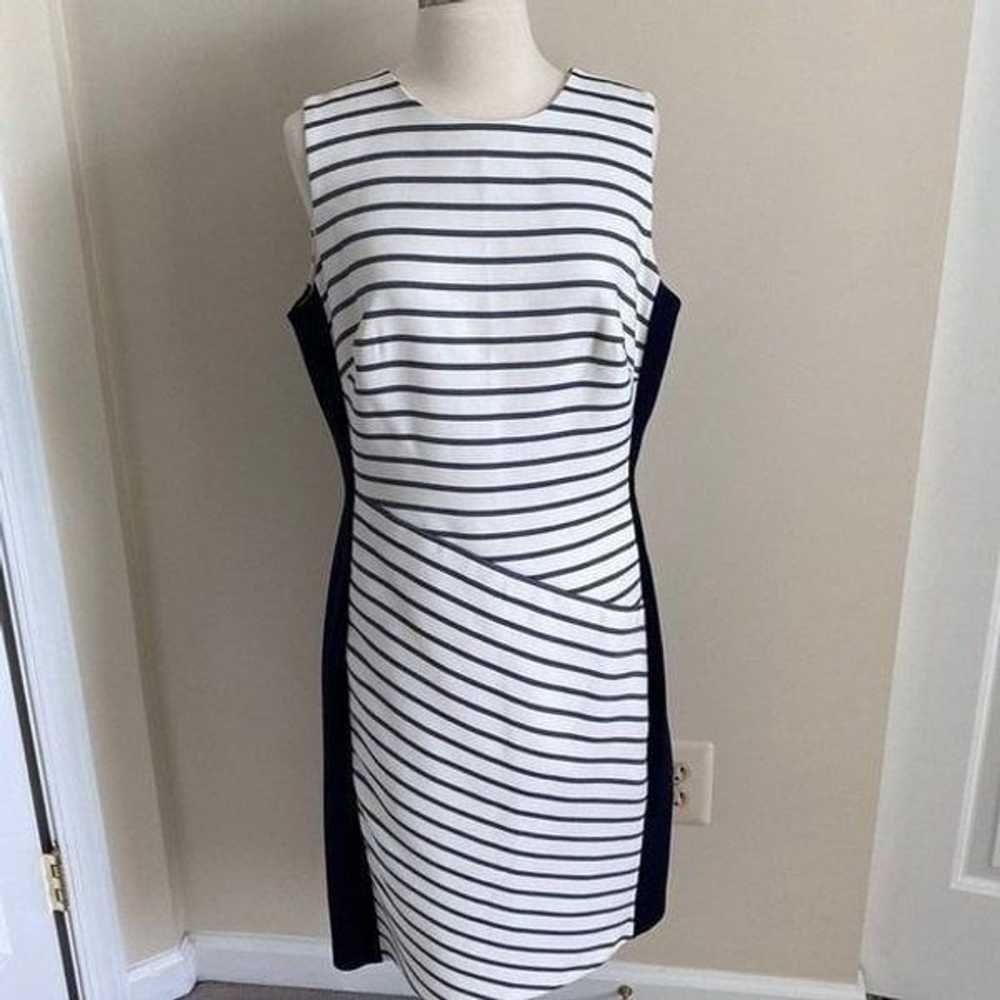 Lauren Ralph Lauren Striped Sheath Dress Size 14 - image 2