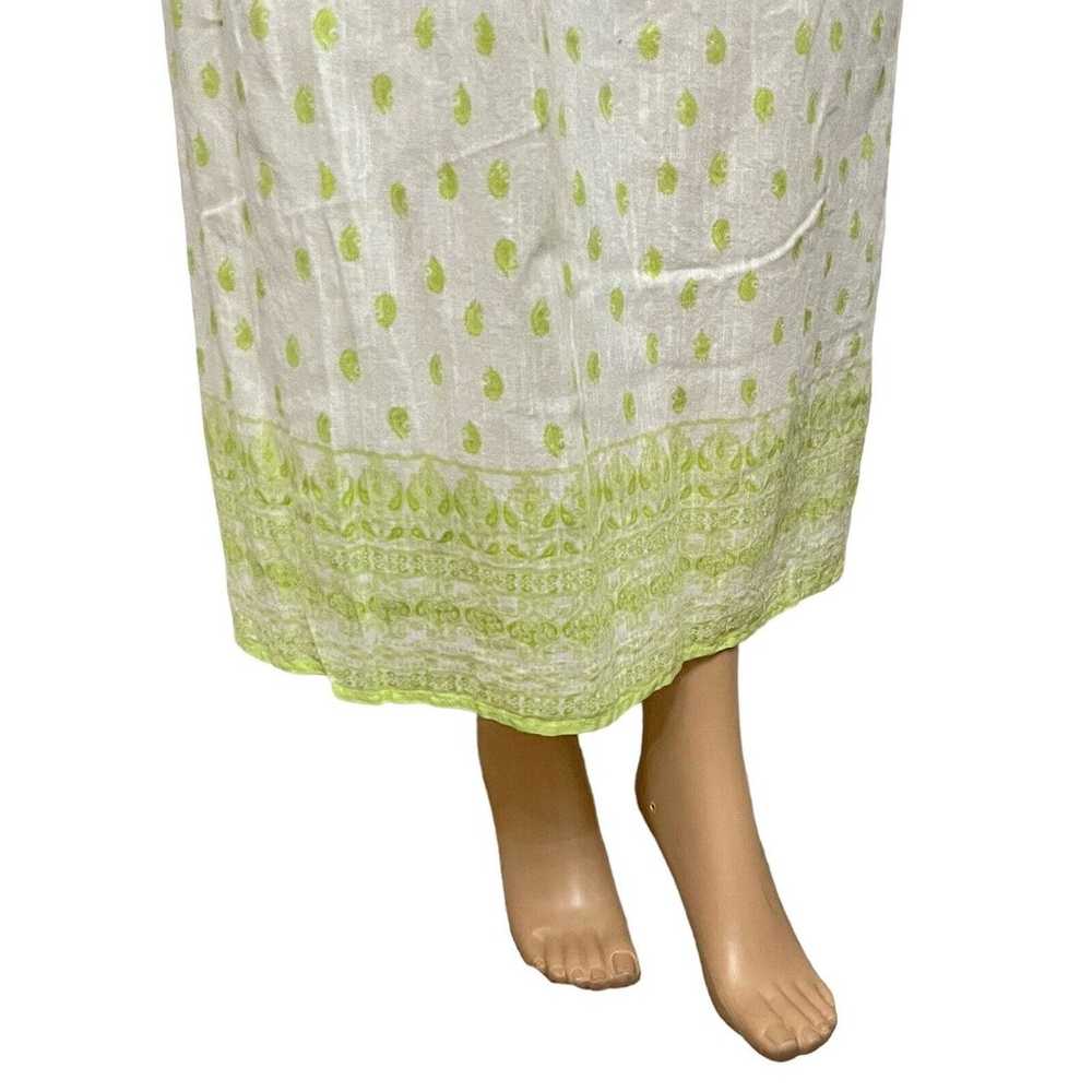 Zara Paisley Maxi Dress Ankle Woven Cotton Embroi… - image 5