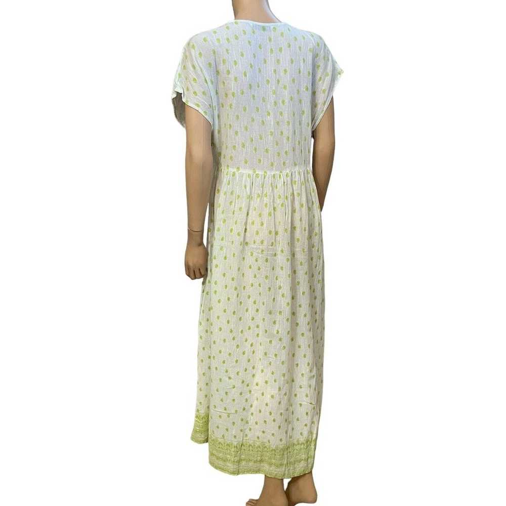 Zara Paisley Maxi Dress Ankle Woven Cotton Embroi… - image 7
