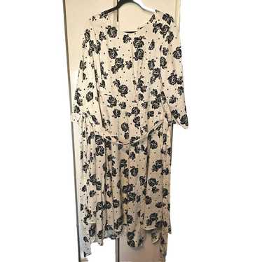 Lane Bryant black and white floral Fancy Formal d… - image 1