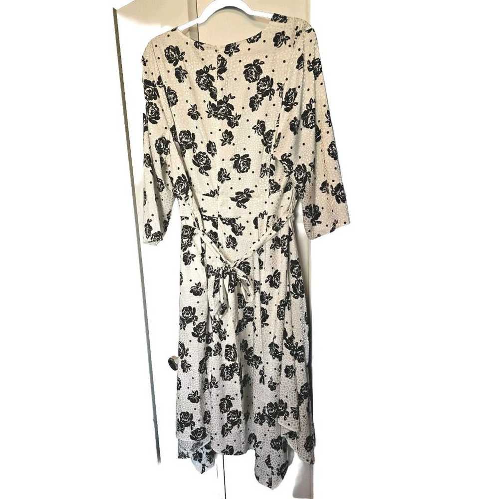 Lane Bryant black and white floral Fancy Formal d… - image 2