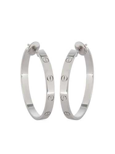 Cartier 18kt white gold Love hoop earrings - Silve