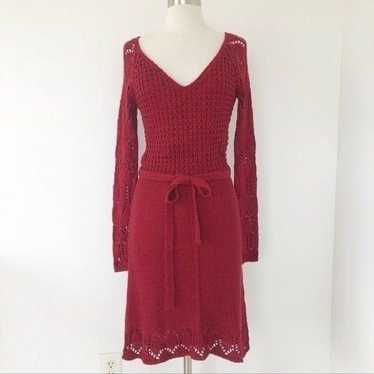 BCBGMaxAzria Knit Crochet Cocktail Dress