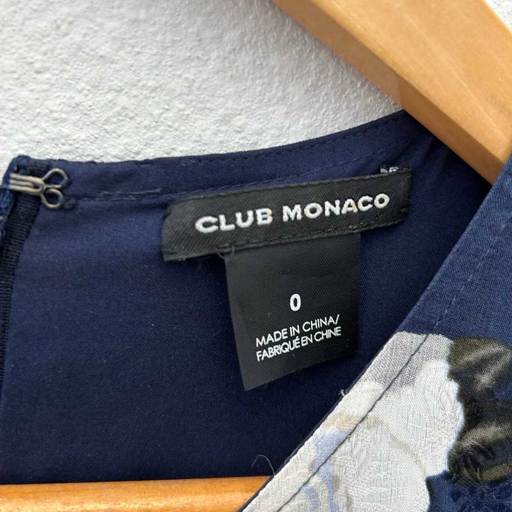 Club Monaco navy floral silk midi dress - image 4