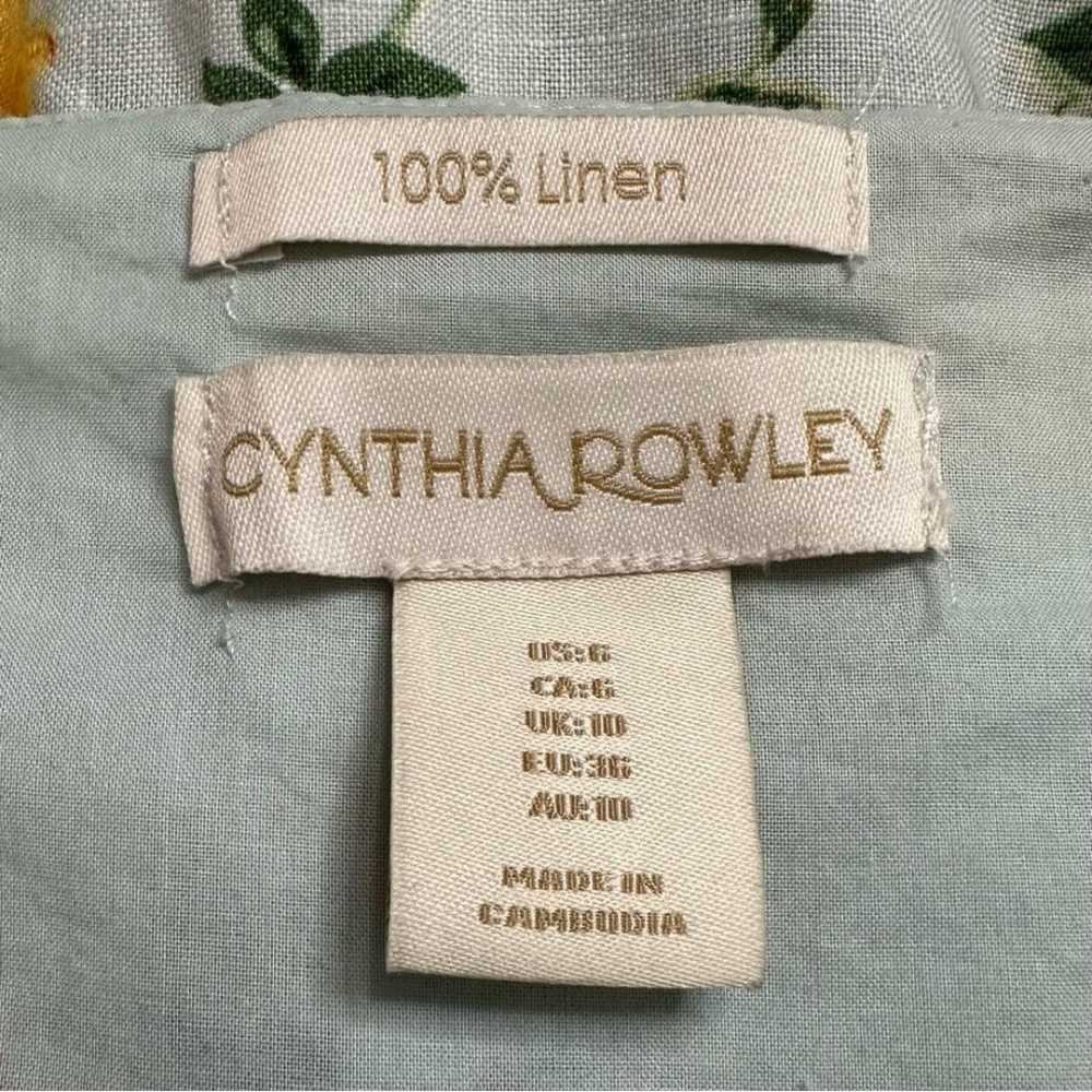 Cynthia Rowley 100% Linen Floral Fit and Flare Dr… - image 10