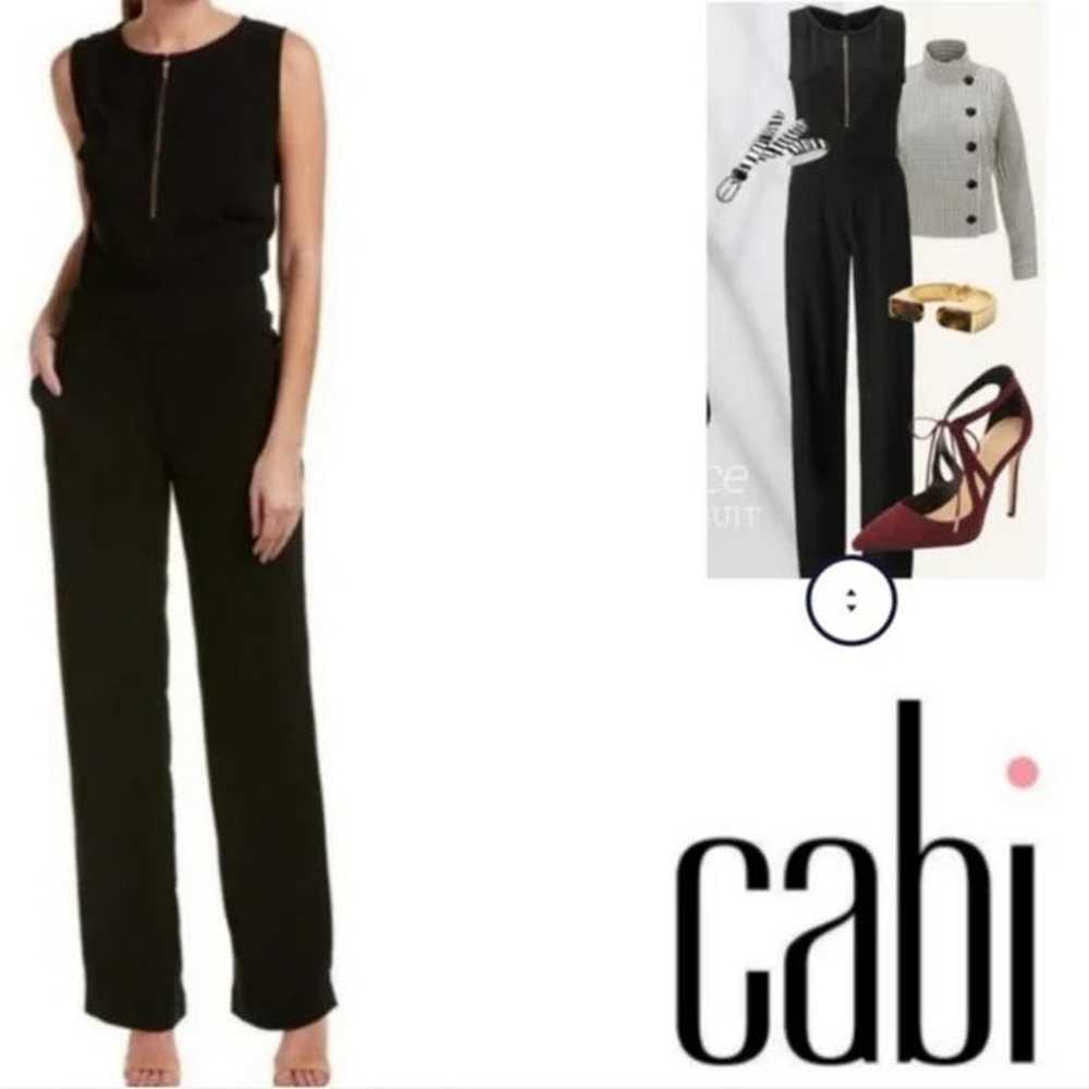 CAbi Grace Crepe Knit Zip Front Sleeveless Pants … - image 3