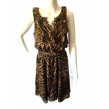 WHBM Size 8 Pure Silk Animal Print Dress