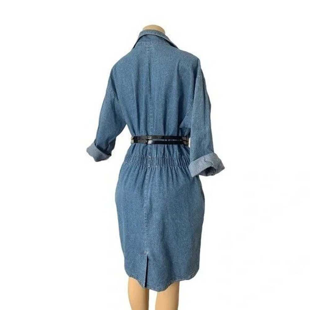 1980’s Dreams Vintage Denim Dress With Pockets - image 2