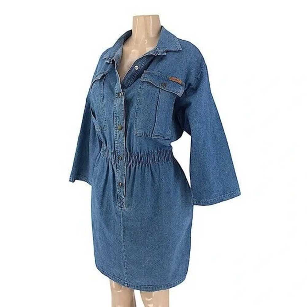 1980’s Dreams Vintage Denim Dress With Pockets - image 4