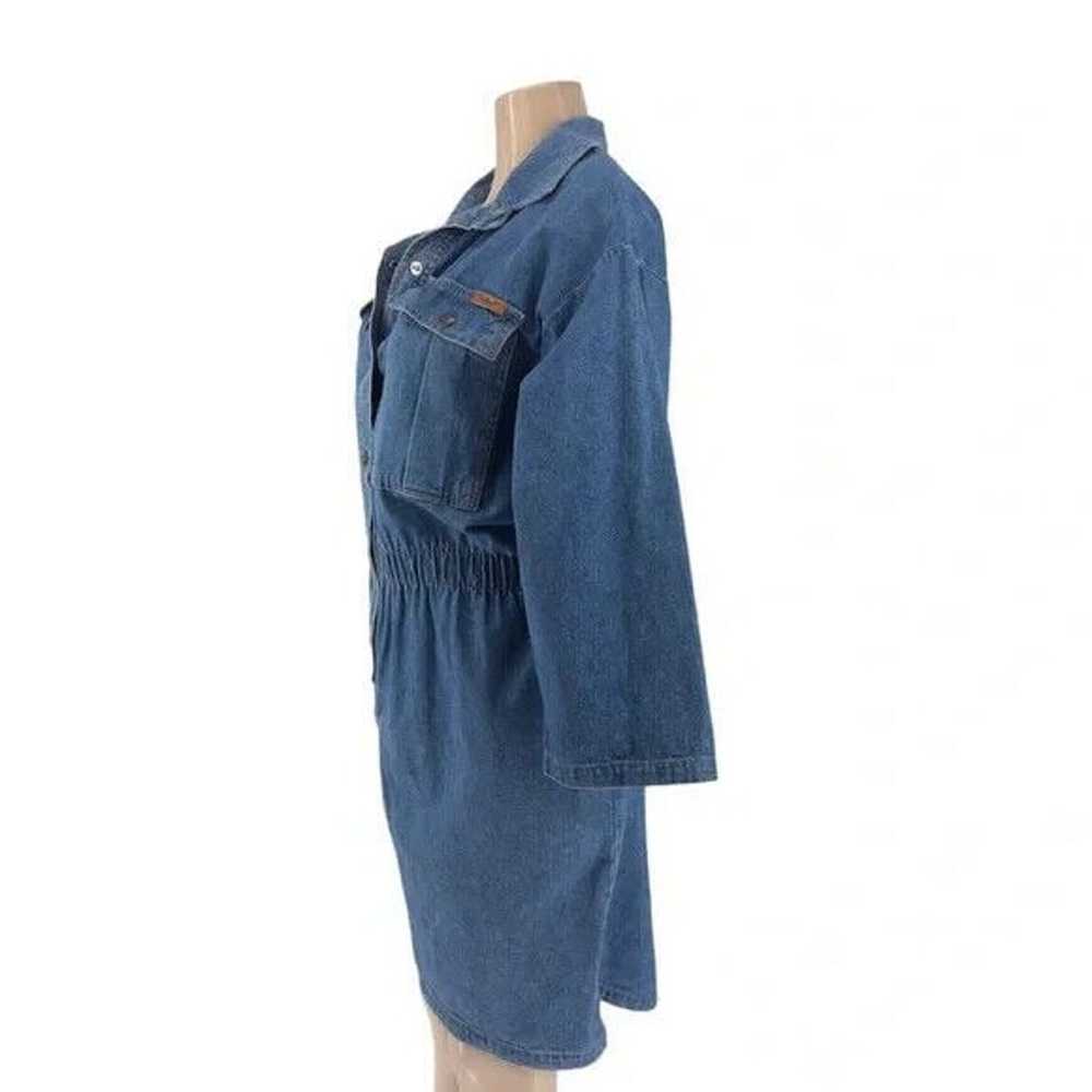 1980’s Dreams Vintage Denim Dress With Pockets - image 5