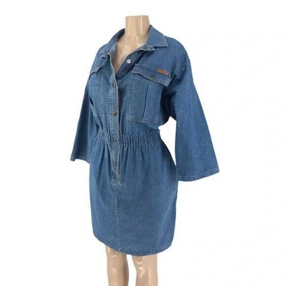 1980’s Dreams Vintage Denim Dress With Pockets - image 7