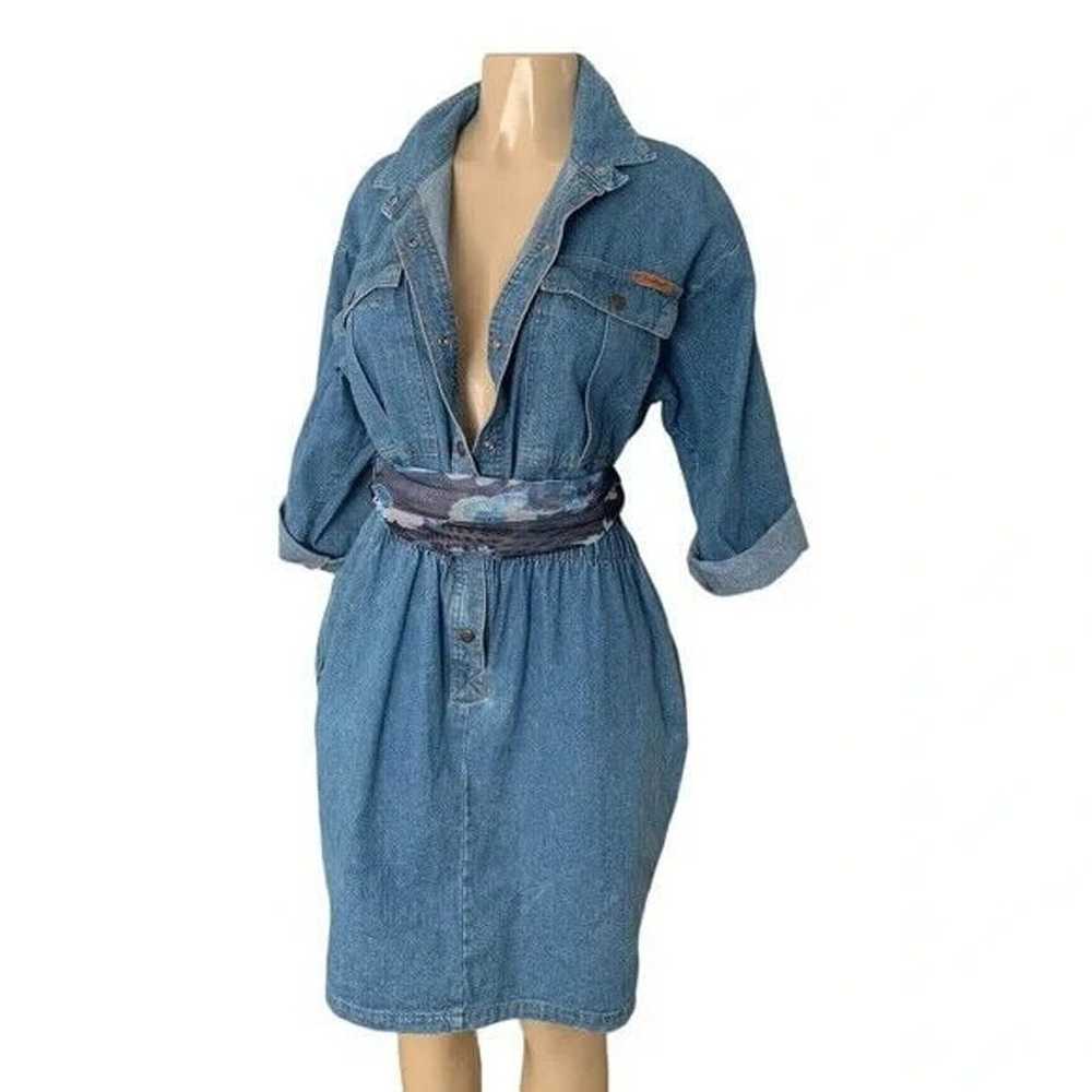 1980’s Dreams Vintage Denim Dress With Pockets - image 8