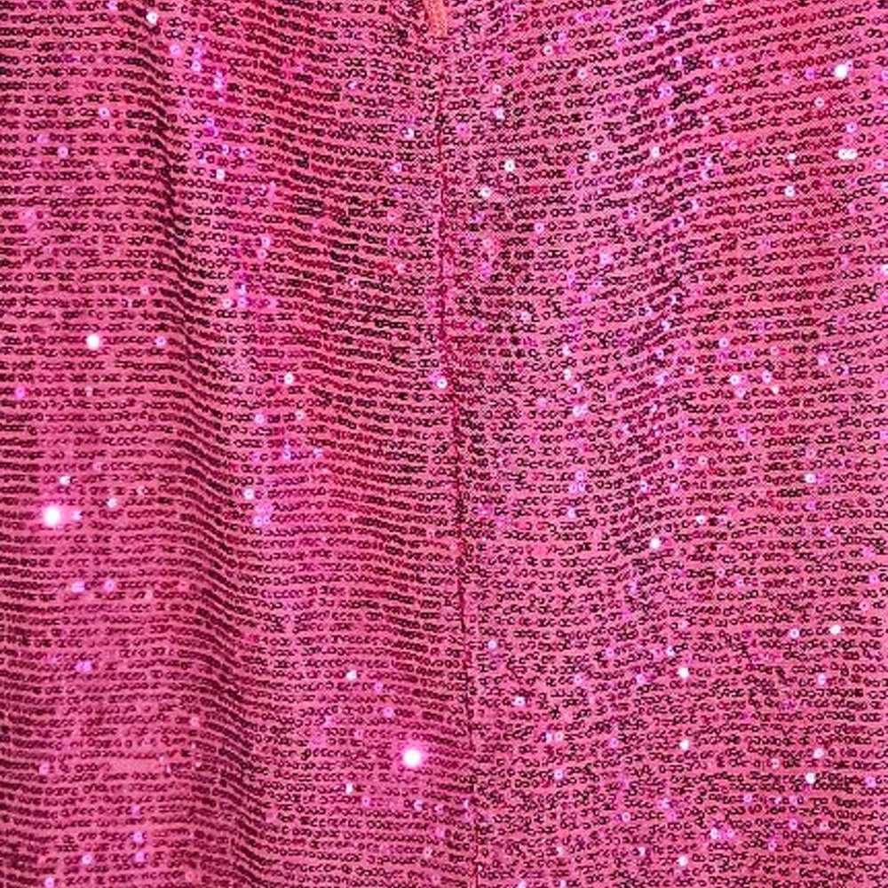 $40 Pink sequin maxi dress plus size 2X worn once - image 11