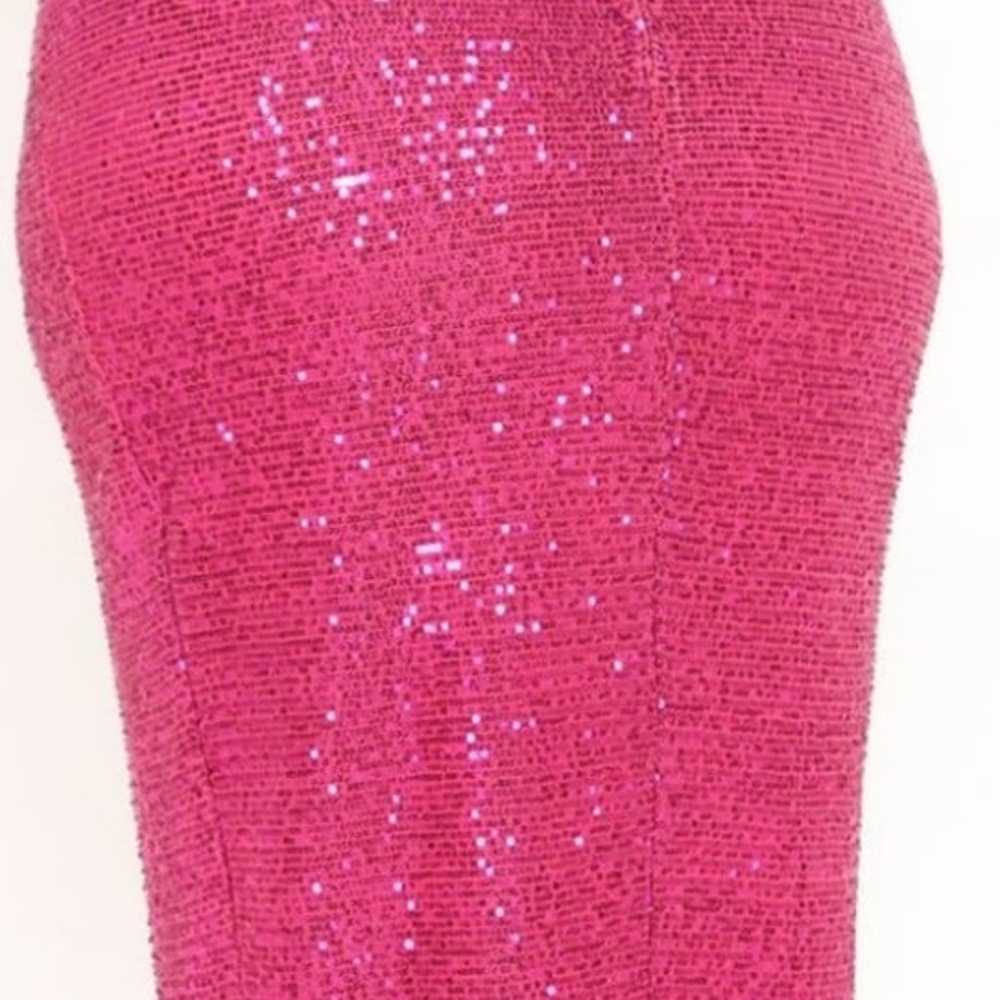 $40 Pink sequin maxi dress plus size 2X worn once - image 2