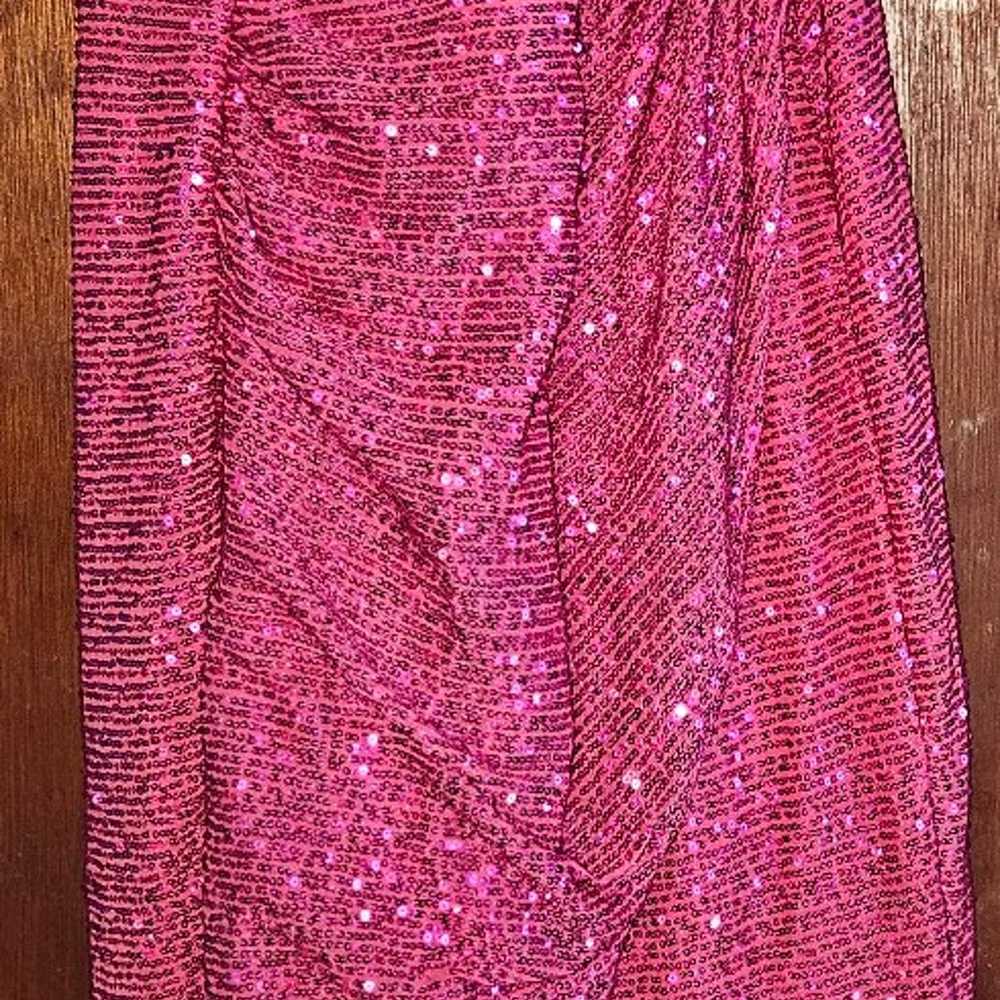 $40 Pink sequin maxi dress plus size 2X worn once - image 7